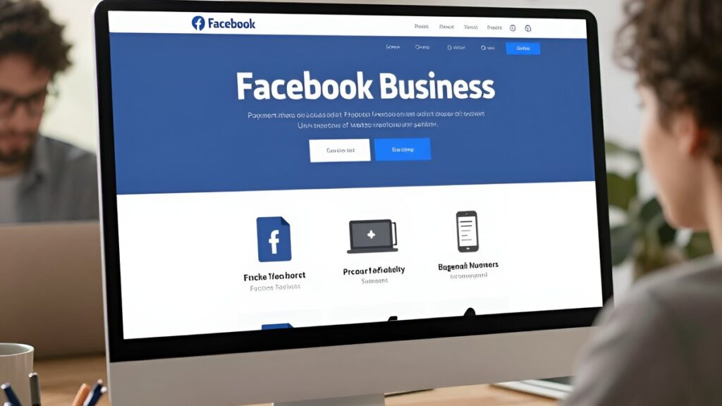Рабочее пространство с ноутбуком и картами для покупки платежных методов Facebook от Продат Аккаунт